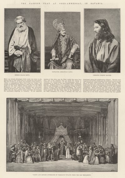 Spektakl pasyjny w Oberammergau w Bawarii autorstwa Walter Paget